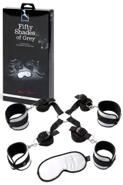 Fifty Shades Hard Limits Underbed Restraint Kit With Blindfold