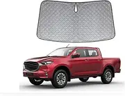 OTTO Shades 6 Layers Thick WindScreen Sunshade for Mazda BT50 2020-2024 Premium UV Protection Foldable Windshield Sun Visor Heat Shield Cover Make Car Cooler