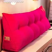 Headboard Pillow, Large Triangular Headboard Wedge Pillow, Adult Backrest Triangle Bolster Pillow, for Sitting in Bed Backrest Positioning Support (6 150X50cm)