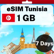 eSIM Tunisia - 1 GB - 7 Days - Travel eSIM | QR code activation