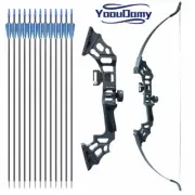 Takedown Recurve Bow Set & Bow Sight & Arrow Rest Hunting + 12pcs Arrows Archery