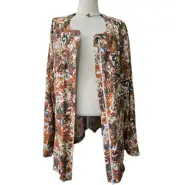 Autograph Natural Wonders Paisley L/S Linen Jacket Size 22 Mosaic (NWT)