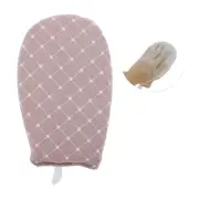 Garment Steamer Ironing Gloves Grid Pattern Round Steamer Ironing Board Pink