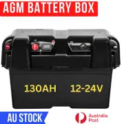 Battery Box AGM Deep Cycle 130AH Dual System 12V 100AH USB Ports Large Marine