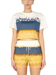 [Alberta Ferretti] Alberta Ferretti-Cropped Printed T-Shirt-Donna XS