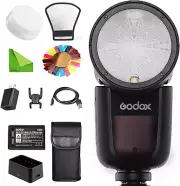 GODOX V1-N Flash for Nikon Flash Speedlite Speedlight, 76Ws 2.4G TTL round Head,