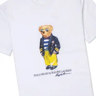 Ralph Lauren Polo 熱銷墨鏡熊圖案短袖T恤-白色
