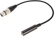 6.5mm to XLR Adapter Cable, Balanced Microphone Cable 11.8in for Recording with XLR F to 6.35mm F, Ideal for Mixing Consoles