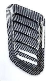 Universal Carbon Fiber Car Decorative Cell Air Flow Intake Hood Scoop Bonnet Vent Cover Stickers Decoration Styling(Carbon fiber pattern)