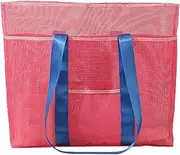 [Generic] Beach Tote Bag | Portable Travel Storage Tote | Large Capacity, Beach Organizer, Multifunctional Travel Supplies for Towel Cosmetics Swimsuit