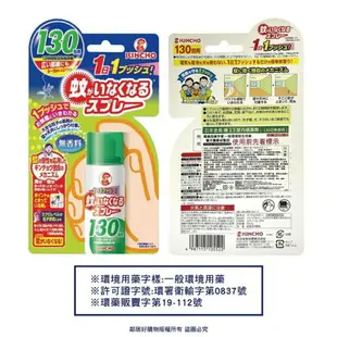 【KINCHO金鳥】防蚊掛片150日(無臭)+噴一下室內防蚊噴霧（130日無香料）