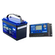 Adventure Kings 120Ah Lithium LiFePO4 Battery Prismatic Cells + PWM Solar Regulator 4WD Caravan
