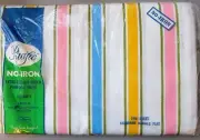 NOS Pacific Standard Double Flat Sheet Colorful Stripes Sherbert