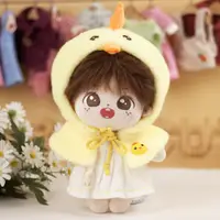 在飛比找蝦皮購物優惠-黃色小雞斗篷棉布娃娃衣服豪華玩具套裝 20 厘米星星娃娃衣服