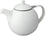 Curve Teapot with Infuser, 45-Ounce, White