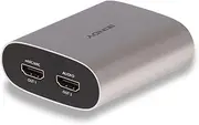 LINDY 4K60 HDMI eARC Extractor, Audio Extractor, HDMI 2.0, HDCP 2.3, 18Gbit/s, HDR10+, Dolby Vision, Dolby Atmos, 5.1/7.1 Audio