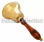 Nautical Brass Hand Held Bell 9" Large School Bell Vintage Hand Bell Gift Item