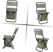 Mipcase 1pc Fishing Chair Seats Outdoors Back Chaise Camping Lightweight Adult Multifunction Oversized Portable Extra Large Rest Foldable Outdoor Chair Lounge Chair Outdoor Green Iron Tube