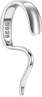 [ZS] 925 Sterling Silver Fake Lip Piercings Cyberpunk Real Lip Rings Faux Lip Cuff Body Jewelry Non-Piercing for Women Men