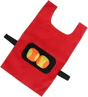 Dodgeball Game Kit for Lawn Activities with Throwing Balls, Red