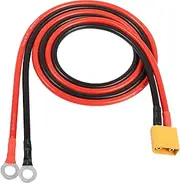 RIIEYOCA XT90 to O Ring Terminal Cable,XT90 Male to O Ring Connector Cable,with 1M 10AWG Silicon Wire,for RC Lipo Battery FPV Racing Drone(1M/3.3FT)