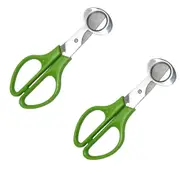 2Pcs Quail Egg Scissors Stainless Steel Anti-rust Quail Egg Clipper Shell Cutters Separator Small Quail Egg Scissors Opener Cutter, Green