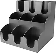 Coffee Cup Dispenser, 9 Compartment Cup and Lid Organizer Sturdy Stainless Steel Easy to for Restaurant