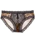Natori Women's Low-Rise Sheer Hipster Panty 753023 Coal Lux Leopard Print