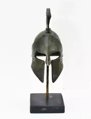 King Leonidas small bronze helmet on Marble base - 300 Spartans vs Persians