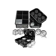 Ice Cube Trays Silicone Variety - Set of 3, Large Ice Cube Mold for Whiskey or