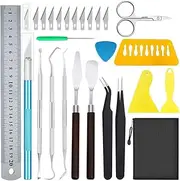 Xuegier 26-Piece Vinyl Weeding Tool Set DIY Tools are Used for Embossing, Lettering and Splicing