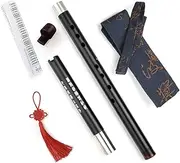 Metal Xiao Flute Classical Vertical Musical Instrument Aluminum Two Section XIAO with Mouth Piece Professional Flute for Beginner (Key G)