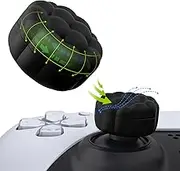 PlayVital Thumbs Cushion Caps Thumb Grips for ps5/ps4, Thumbstick Grip Cover Joystick Caps for Xbox Series X/S, Xbox One, Elite Series 2, Switch Pro Controller - Puff Cloud Texture Design Black