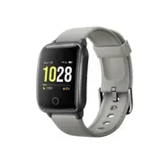 FitSmart Smart Watch Bluetooth Heart Rate Monitor Waterproof LCD Touch Screen Silver Grey