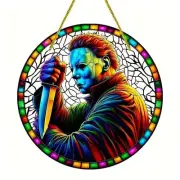 Halloween Michael Myers Suncatcher Knife Scary Mike Horror Hanging In/Outdoor