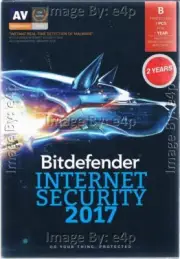 BITDEFENDER INTERNET SECURITY 2017 3 PCS 2 YEARS BRAND NEW FACTORY SEALED RETAIL