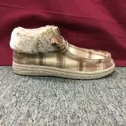 New Women’s LAMO EW2152 Cassidy Chestnut Plaid Hi-Top Moccasins Size 9