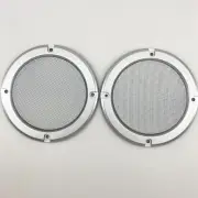 2-4" Speaker Cover Grill For Car Audio DJ PA Speaker Silver Gray Frame Metal Mes