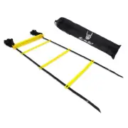 20 Rungs Exercise Agility Ladder Training Equipment w/ Carrying Bag Yellow Color
