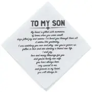 Wedding Handkerchief to My Son Gift from Mom or Dad White Handkerchiefs from ...