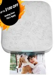 HP Sprocket 3x4" Compact Instant Photo Printer Prints 3.5x4.25" Photos HPISP3X4W