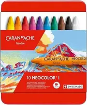 Neocolor I Water-Resistant Wax Pastels, 10 colors