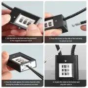 Cable Lock Cycling Helmets Backpacks Luggage Security Combination Password Lock