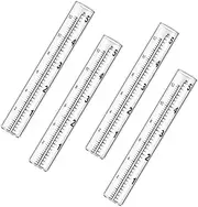 Rain Gauge,Granmagazz 4Pcs Rain Gauge Replacement Glass Tube, Garden Glass Rain Gauge, Glass Measuring Gauge Outdoor Rain Gauge with Scales for Home Garden Farm, Clear