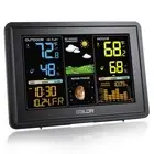 Weather Station Indoor Outdoor Thermometer Digital Color LCD Moon Phase Barom...