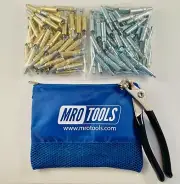 50 3/16 & 50 3/32 Zephyr Kwik-Lok Cleco Fasteners + Pliers w Bag (KZ4S100-5)