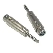 2x 3-Pin XLR Female to 6.35mm Stereo Male Plug TRS Audio Cable Cord Mic Adapter
