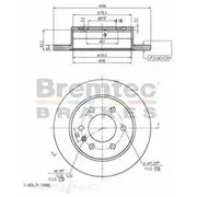 Bremtec Euro-Line GeoZinc Coated Brake Rotor - BDR17720EL