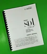 Owners Manual for Sigma SD1 Merrill 128 Pages W/Clear Covers!