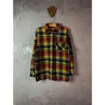 CINDY BAI MULTI COLOR CHECK FLEECE SHIRT 古著 搖粒絨襯衫 格紋